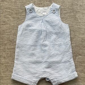 Mud Pie Light Blue Textured Kids One Piece